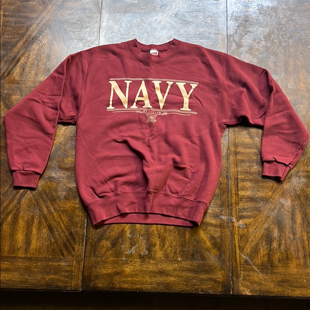 Vintage Navy Maroon Sweater